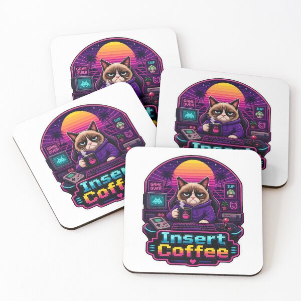 Item preview, Insert Coffee Grumpy Cat Arcade designed and sold by Mr-AShop.