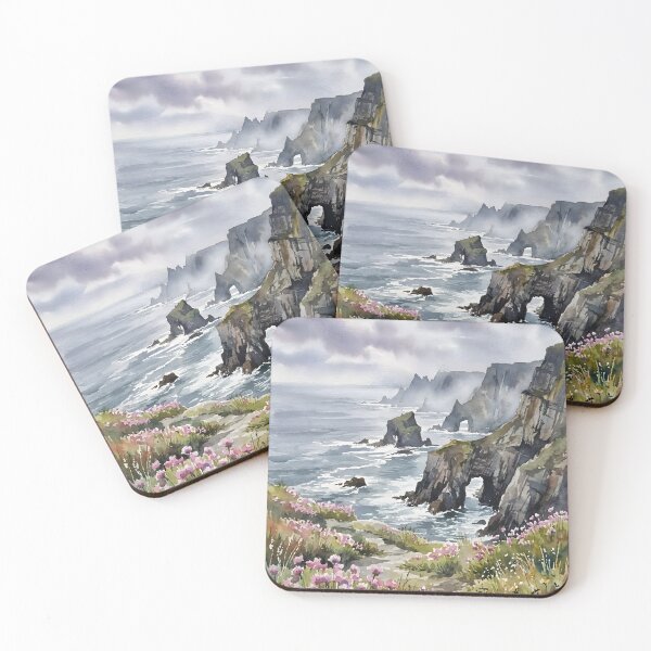 Item preview, vintage of watercolor cliff art designed and sold by stikrusak.