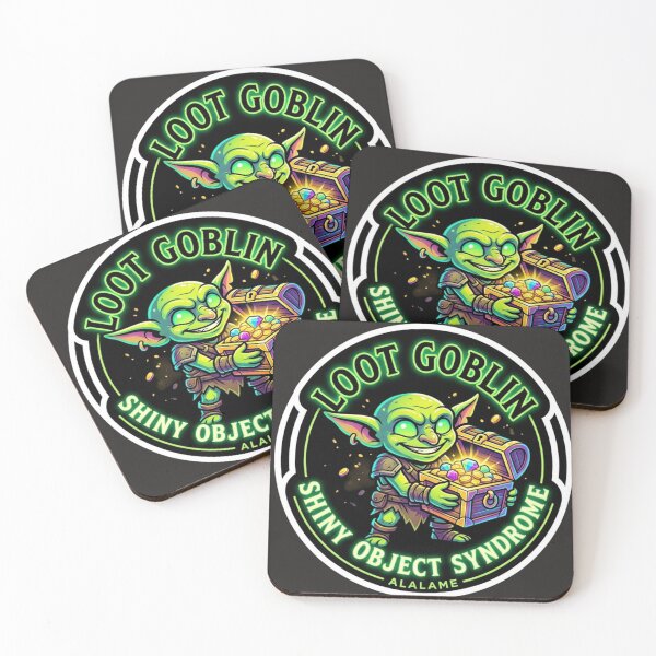 Item preview, Loot Goblin Shiny Object Syndrome - Funny RPG Gamer Sticker designed and sold by alalame.