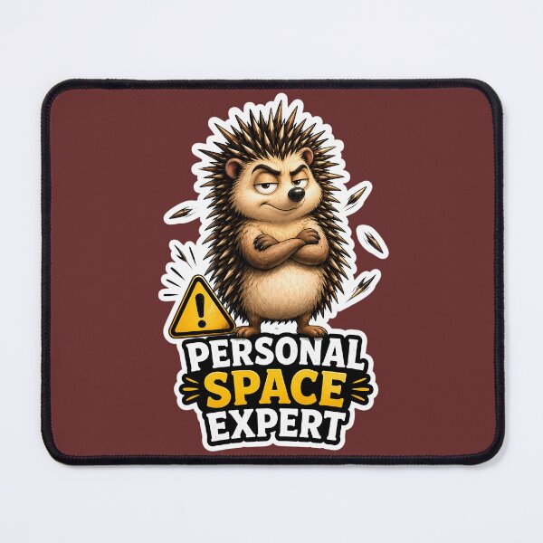 Item preview, Personal Space Expert Funny Hedgehog Sticker – Sarcastic No Touch Meme Animal Design designed and sold by lazygum.