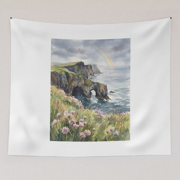 Item preview, nature watercolor cliff art designed and sold by stikrusak.