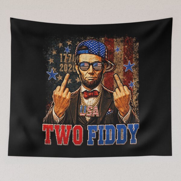 Item preview, Funny Lincoln Middle Finger two fiddy designed and sold by elongatedjazz.