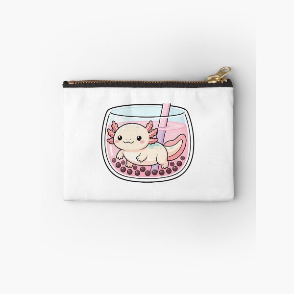 Item preview, Cute Kawaii Axolotl Boba Bubble Tea Sticker designed and sold by YALLABUY.