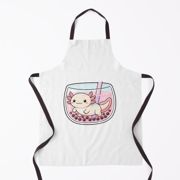 Item preview, Cute Kawaii Axolotl Boba Bubble Tea Sticker designed and sold by YALLABUY.