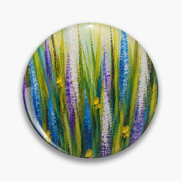 Item preview, Spikes of blue and purple flowers in the grass designed and sold by Ingorgia Studio.