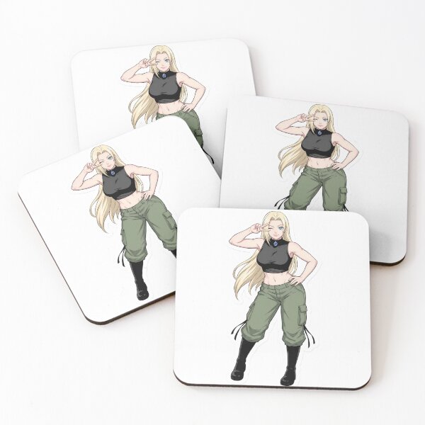 Item preview, Blonde Anime Ninja Girl Sticker – Cool Manga Warrior Pose Aesthetic Design designed and sold by Bhaskar Digital Art.