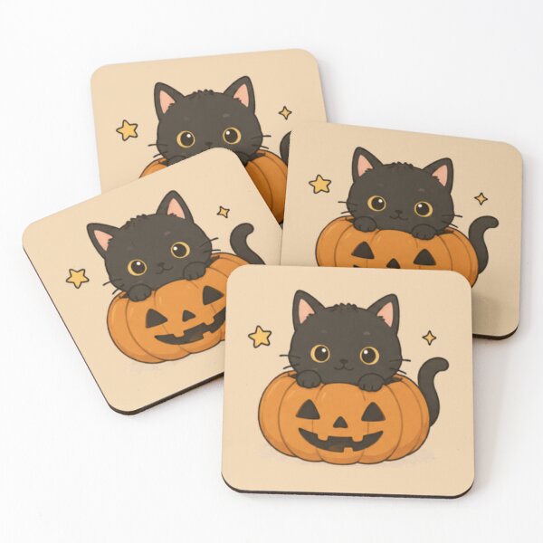 Item preview, Cute Halloween Pumpkin Cat designed and sold by MellowMunchkins.