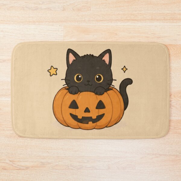 Item preview, Cute Halloween Pumpkin Cat designed and sold by MellowMunchkins.