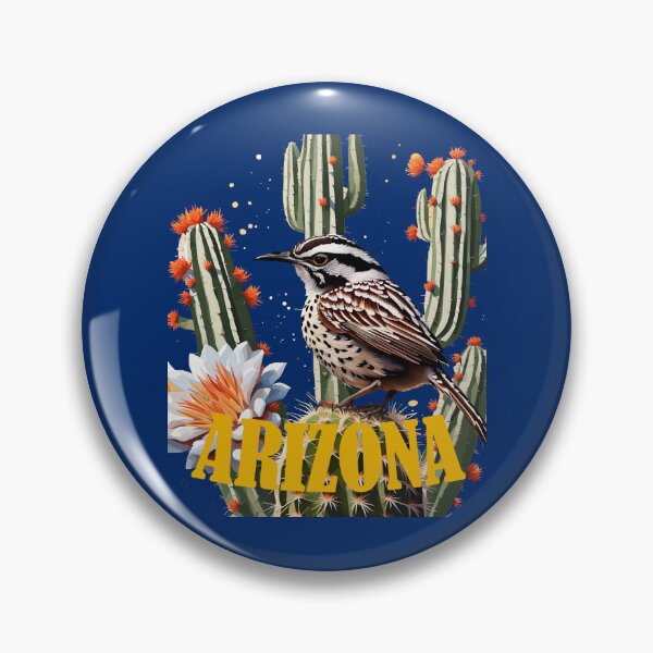 Item preview, Arizona Cactus Wren Surrounded By Cactus Blossom designed and sold by taiche.