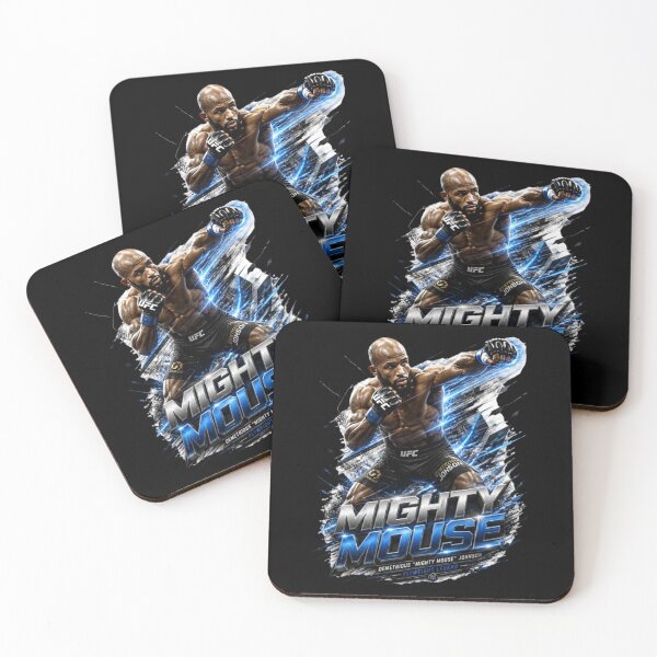 Item preview, A premium action-packed digital artwork celebrating Demetrious "Mighty Mouse" Johnson with electrifying combat energy, cinematic lighting, and bold championship typography. designed and sold by tareankush.