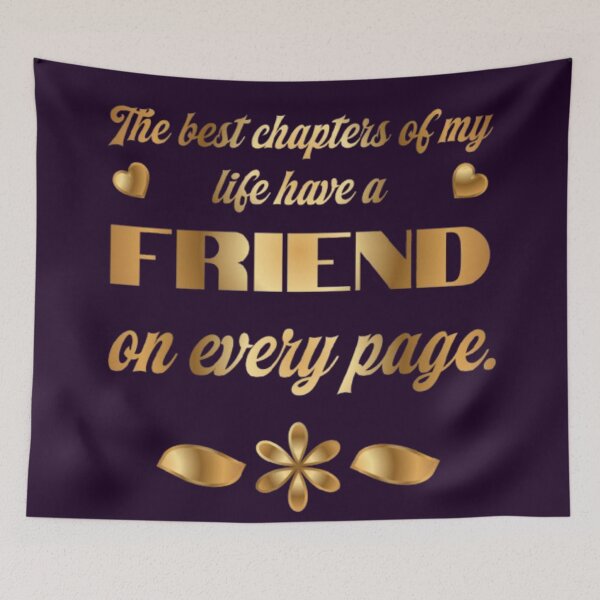 Item preview, The Best Chapters of My Life Have a Friend on Every Page — Gold Friendship Quote Gift designed and sold by HopeAndHustle.