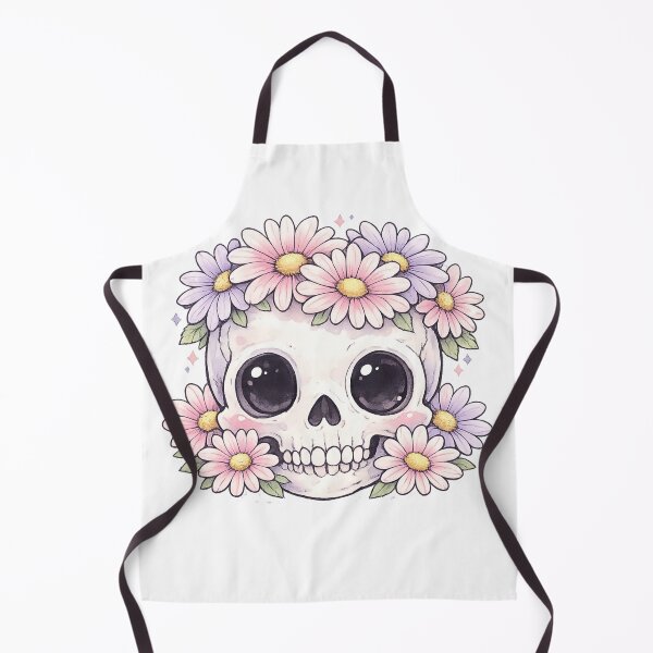 Item preview, Cute Kawaii Skull Daisy Flower Crown Pastel Gothic Design designed and sold by irfanshikh.