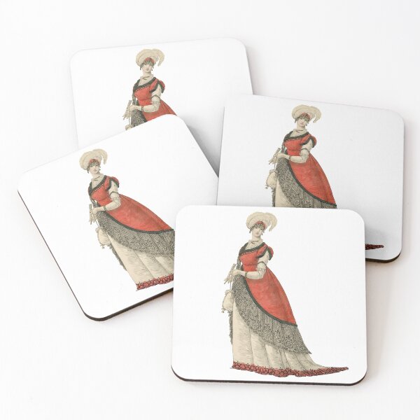 Item preview, Nicolaus Heideloff Fashion Plate - Red and Lace designed and sold by LennyAD.