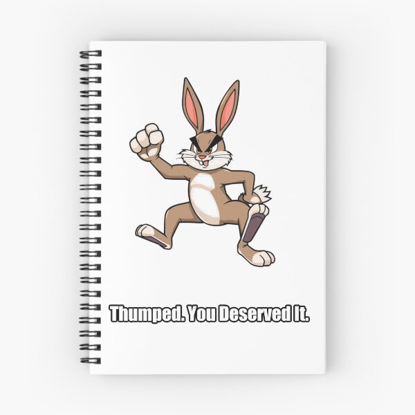 Item preview, Rabbit Sticker - Thumped You Deserved It - Funny Bunny Gift designed and sold by pawdrops.