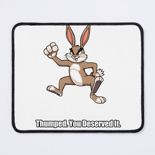 Item preview, Rabbit Sticker - Thumped You Deserved It - Funny Bunny Gift designed and sold by pawdrops.