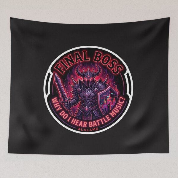 Item preview, Final Boss Battle Music - Funny RPG Gaming Sticker designed and sold by alalame.