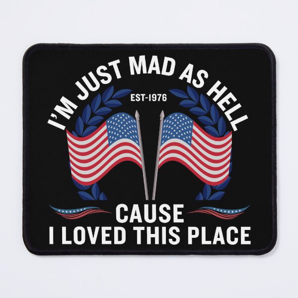 Item preview, I'm Just Mad As Hell Est 1776 Vintage Patriotic USA Flag Shirt for Freedom Lovers designed and sold by Teetreasure2.