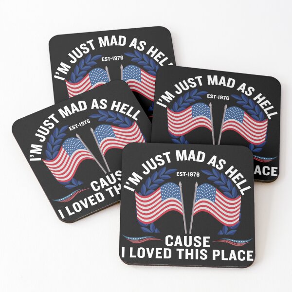 Item preview, I'm Just Mad As Hell Est 1776 Vintage Patriotic USA Flag Shirt for Freedom Lovers designed and sold by Teetreasure2.