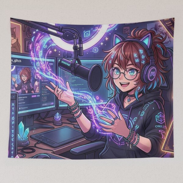 Item preview, Modern Streaming Witch | VTube Magic Room Decor | Twitch Streamer Gift designed and sold by YNAMREG.