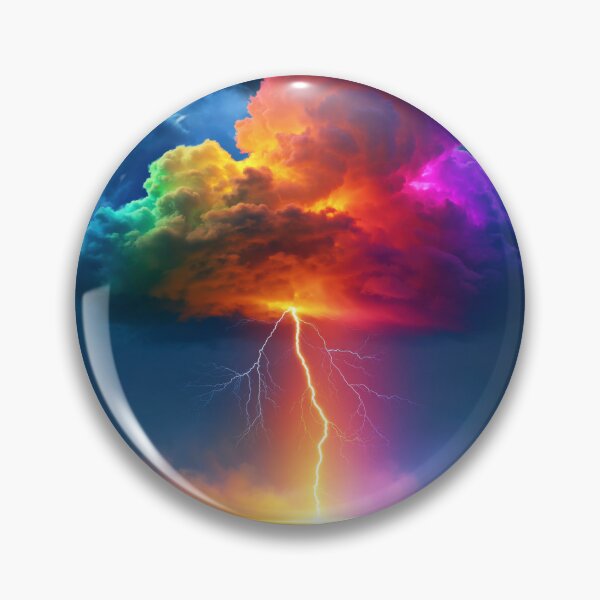 Item preview, Colorful Rainbow Lightning Cloud – Vibrant Nature Fantasy Illustration designed and sold by WordPlayStudio.