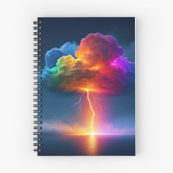 Item preview, Colorful Rainbow Lightning Cloud – Vibrant Nature Fantasy Illustration designed and sold by WordPlayStudio.