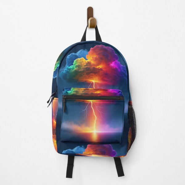 Item preview, Colorful Rainbow Lightning Cloud – Vibrant Nature Fantasy Illustration designed and sold by WordPlayStudio.