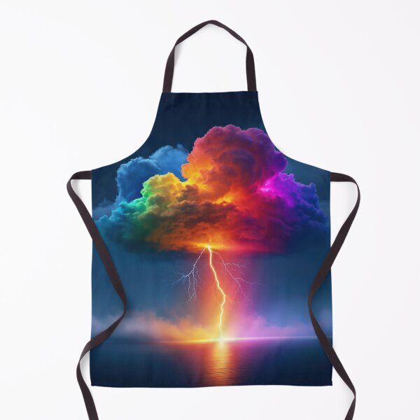 Item preview, Colorful Rainbow Lightning Cloud – Vibrant Nature Fantasy Illustration designed and sold by WordPlayStudio.