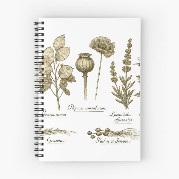 Item preview, Vintage Botanical Herb Chart Dark Academia Plant Illustration Design designed and sold by irfanshikh.