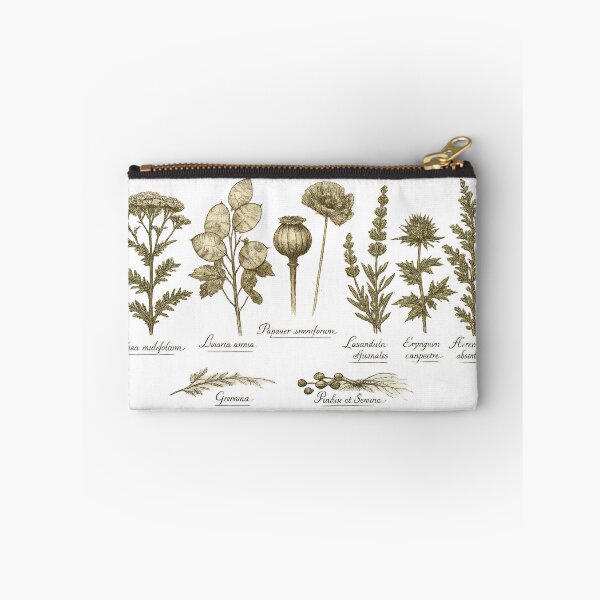Item preview, Vintage Botanical Herb Chart Dark Academia Plant Illustration Design designed and sold by irfanshikh.
