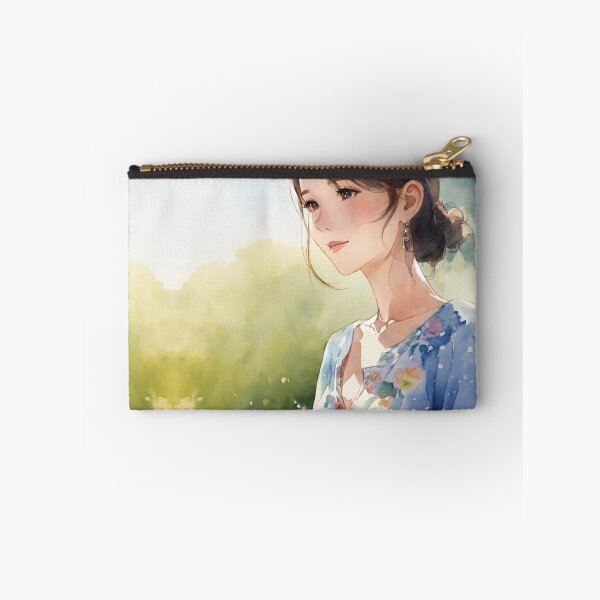 Item preview, Soft Aesthetic Anime Girl Poster – Watercolor Nature Illustration Art Print designed and sold by Artimax-Studio.