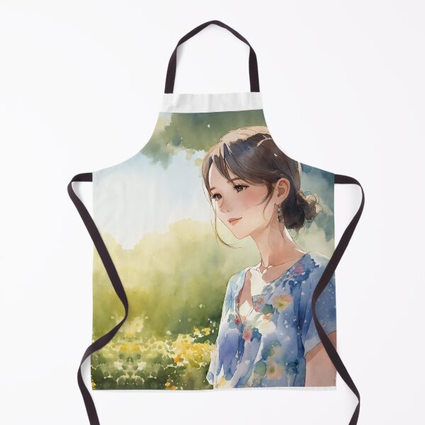 Item preview, Soft Aesthetic Anime Girl Poster – Watercolor Nature Illustration Art Print designed and sold by Artimax-Studio.
