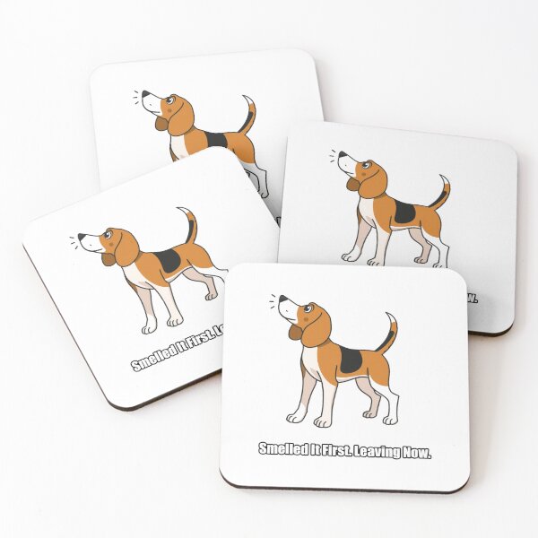 Item preview, Beagle Sticker - Smelled It First Leaving Now - Funny Beagle Gift designed and sold by pawdrops.