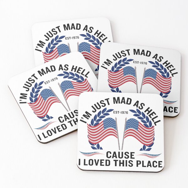 Item preview, I'm Just Mad As Hell Est 1776 Vintage Patriotic USA Flag Shirt for Freedom Lovers designed and sold by Teetreasure2.