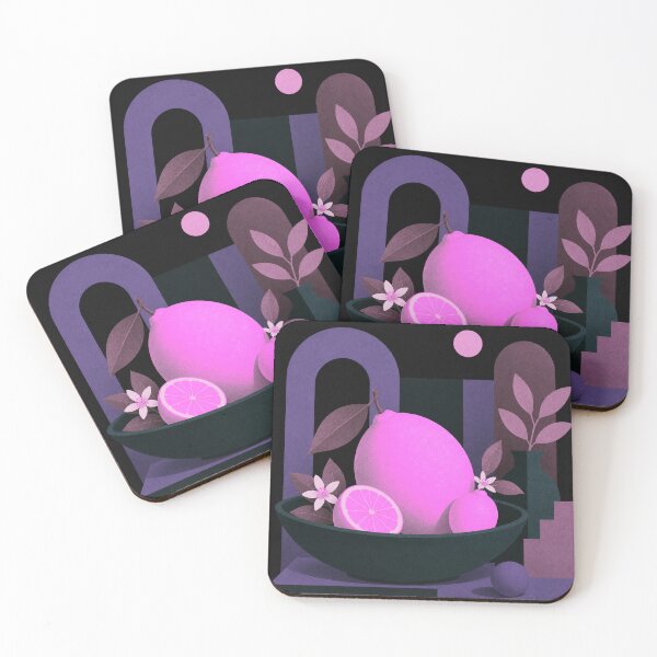 Item preview, Pink Lemon Still Life | Mid Century Modern Botanical Art designed and sold by joycrysstudio.