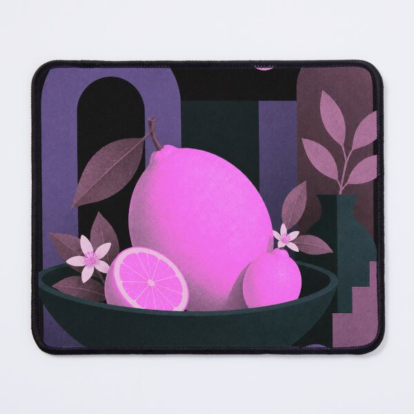 Item preview, Pink Lemon Still Life | Mid Century Modern Botanical Art designed and sold by joycrysstudio.