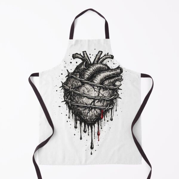 Item preview, Barbed Wire Heart Dark Gothic Tattoo Style Bleeding Heart Design designed and sold by irfanshikh.