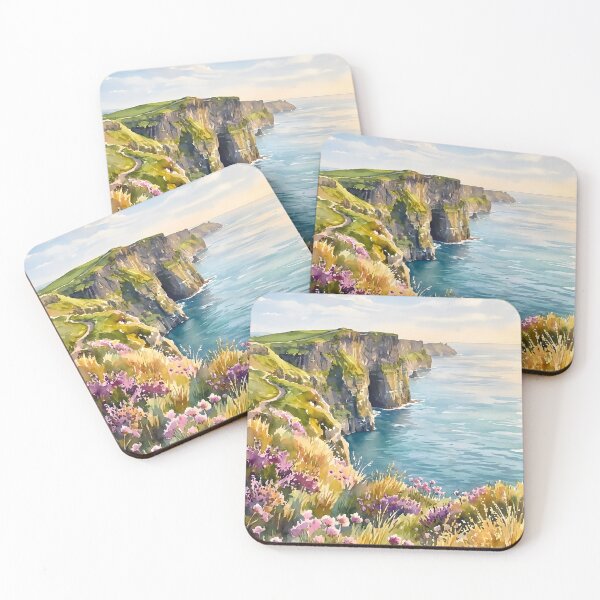Item preview, nature vintage watercolor cliff art designed and sold by stikrusak.
