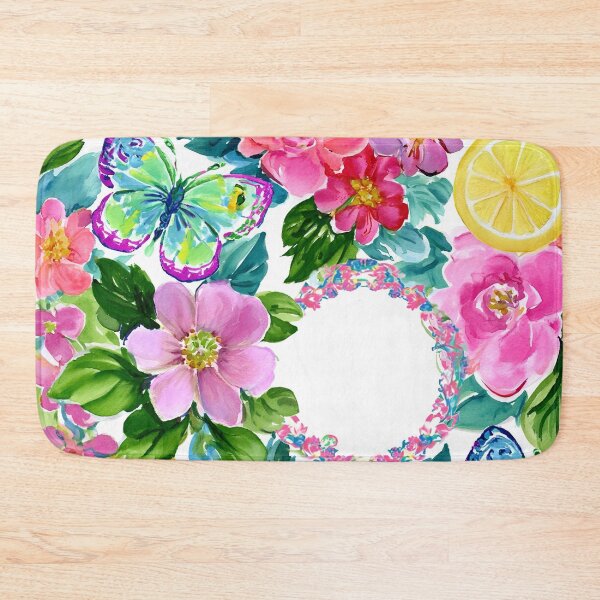 Item preview, Pintura de acuarela de flores, limones y mariposas de estilo preppy designed and sold by SophieClimaArt.