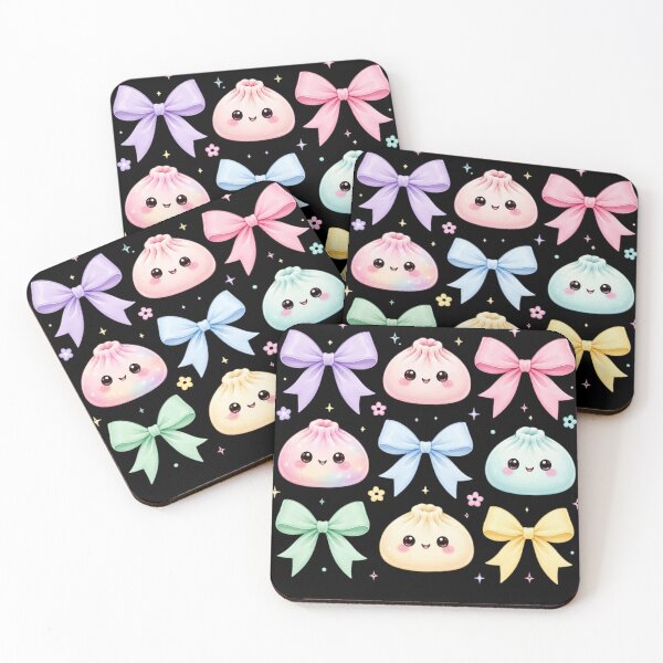 Item preview, Kawaii Dumpling Bows Cute Pastel Anime Food Aesthetic designed and sold by bilal sibgui.