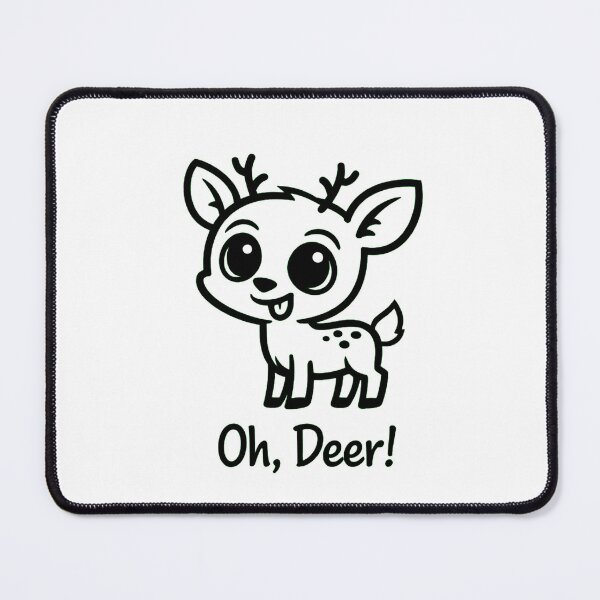 Item preview, Cute Bambi Deer Oh Deer Funny Pun Cartoon designed and sold by Stick It Wear It.