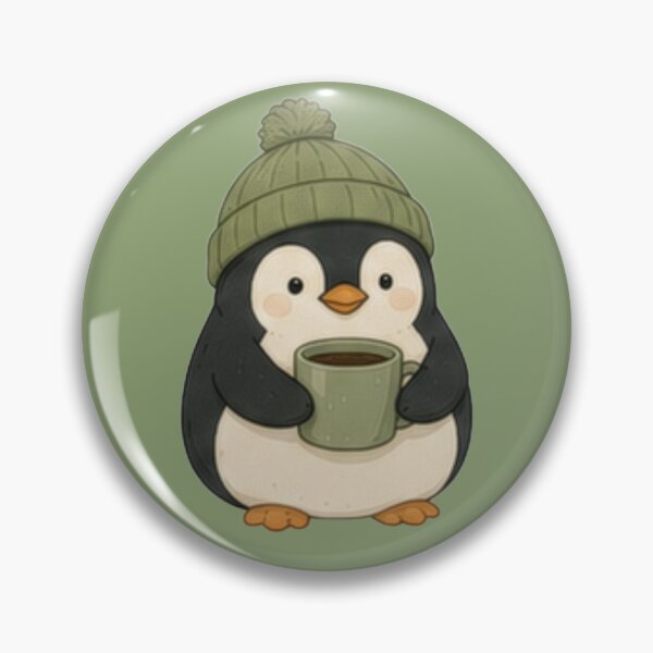 Item preview, Cozy Penguin with Coffee Cute Winter Illustration designed and sold by BlackShopps.