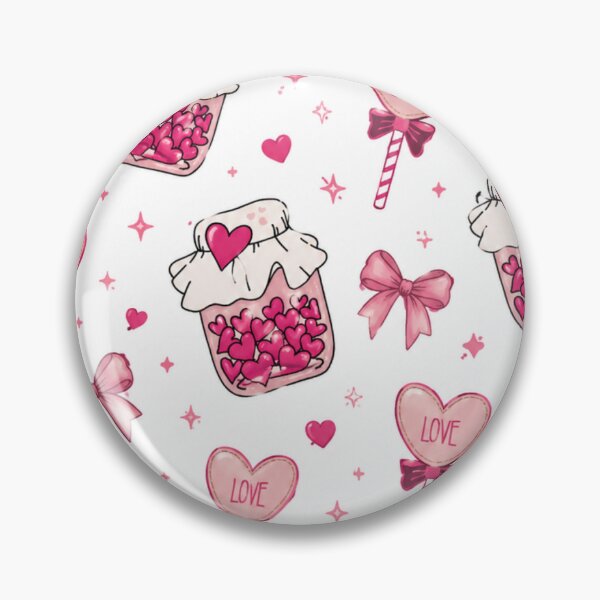 Item preview, Love Heart Jar Pattern | Coquette Valentine Aesthetic. designed and sold by HorrorInkStudio.
