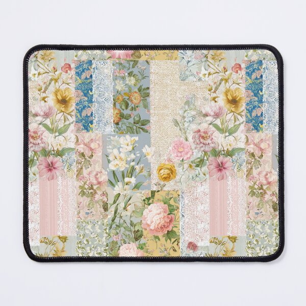 Item preview, Vintage Floral Patchwork Collage Pattern designed and sold by Kritiveemporio.