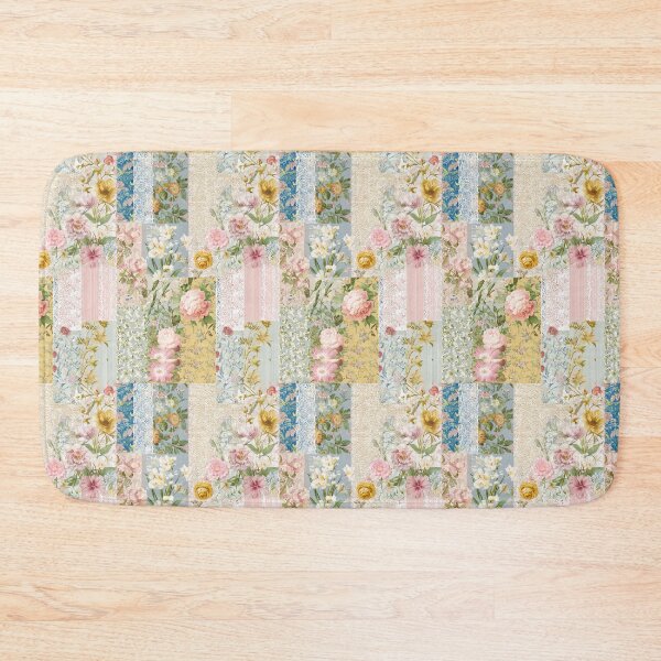 Item preview, Vintage Floral Patchwork Collage Pattern designed and sold by Kritiveemporio.