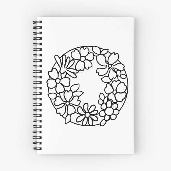 Item preview, Cute Floral Wreath | Simple Flower Line Art designed and sold by IwonaKpn.