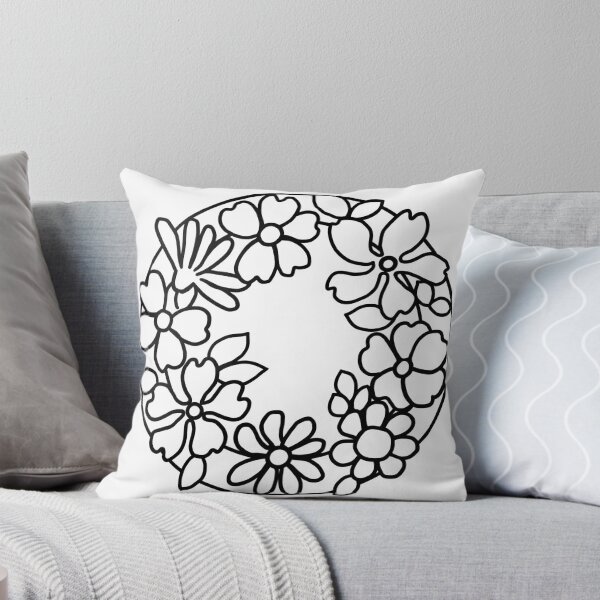 Item preview, Cute Floral Wreath | Simple Flower Line Art designed and sold by IwonaKpn.