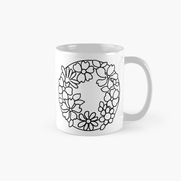 Item preview, Cute Floral Wreath | Simple Flower Line Art designed and sold by IwonaKpn.