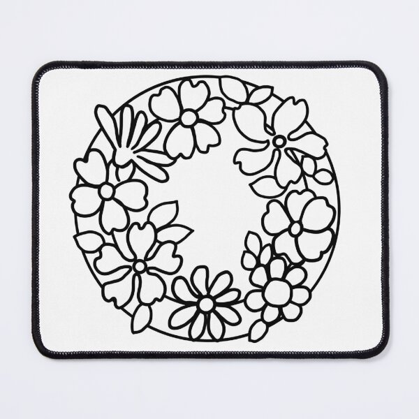 Item preview, Cute Floral Wreath | Simple Flower Line Art designed and sold by IwonaKpn.