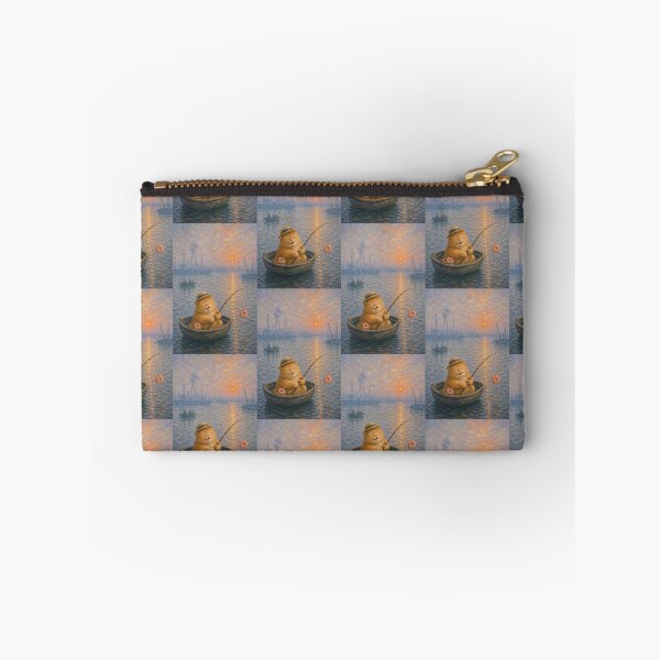 Item preview, Cute and Chonky Orange Tabby Cat Donut Fishing Daydreamscape designed and sold by Mindworx21.