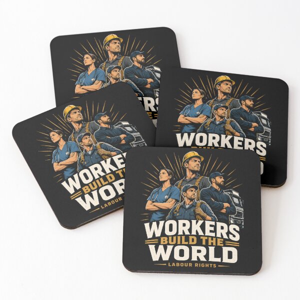 Item preview, Workers Build the World – Labour Rights  designed and sold by VivaStencil.